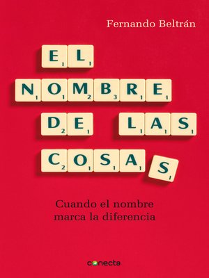 cover image of El nombre de las cosas